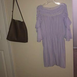 Ruffled sleeve dress